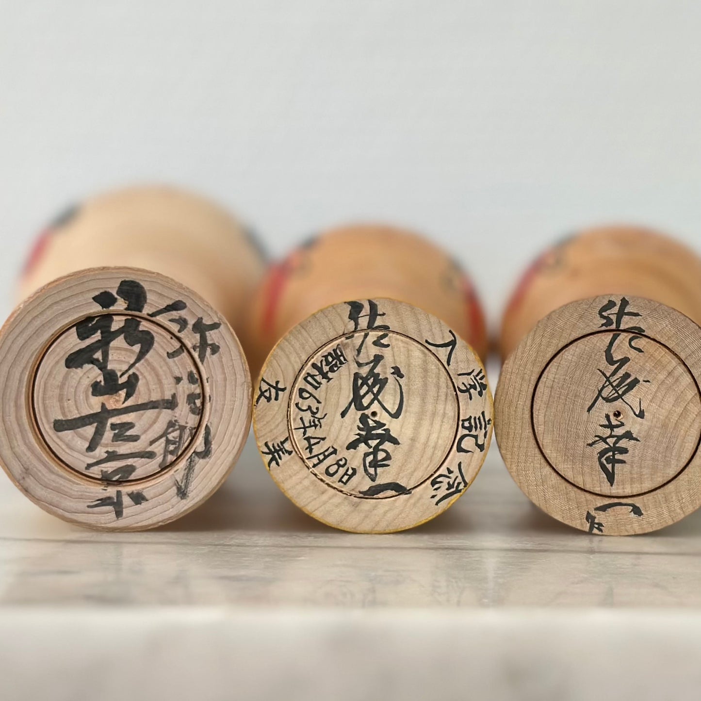 Set of 3 Vintage Japanese Kokeshi Doll Kimono