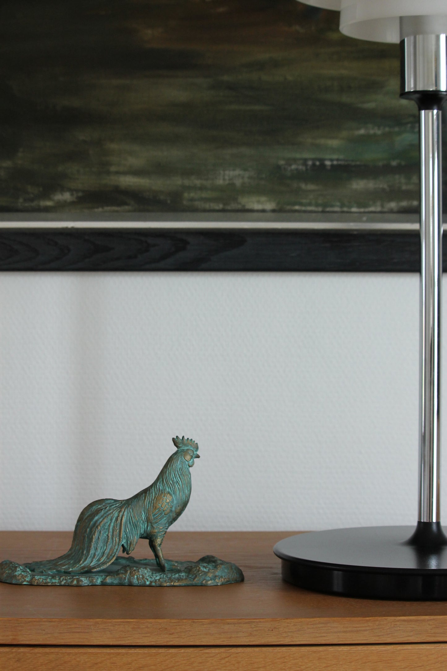 Vintage Japanese Bronze Sculpture Rooster