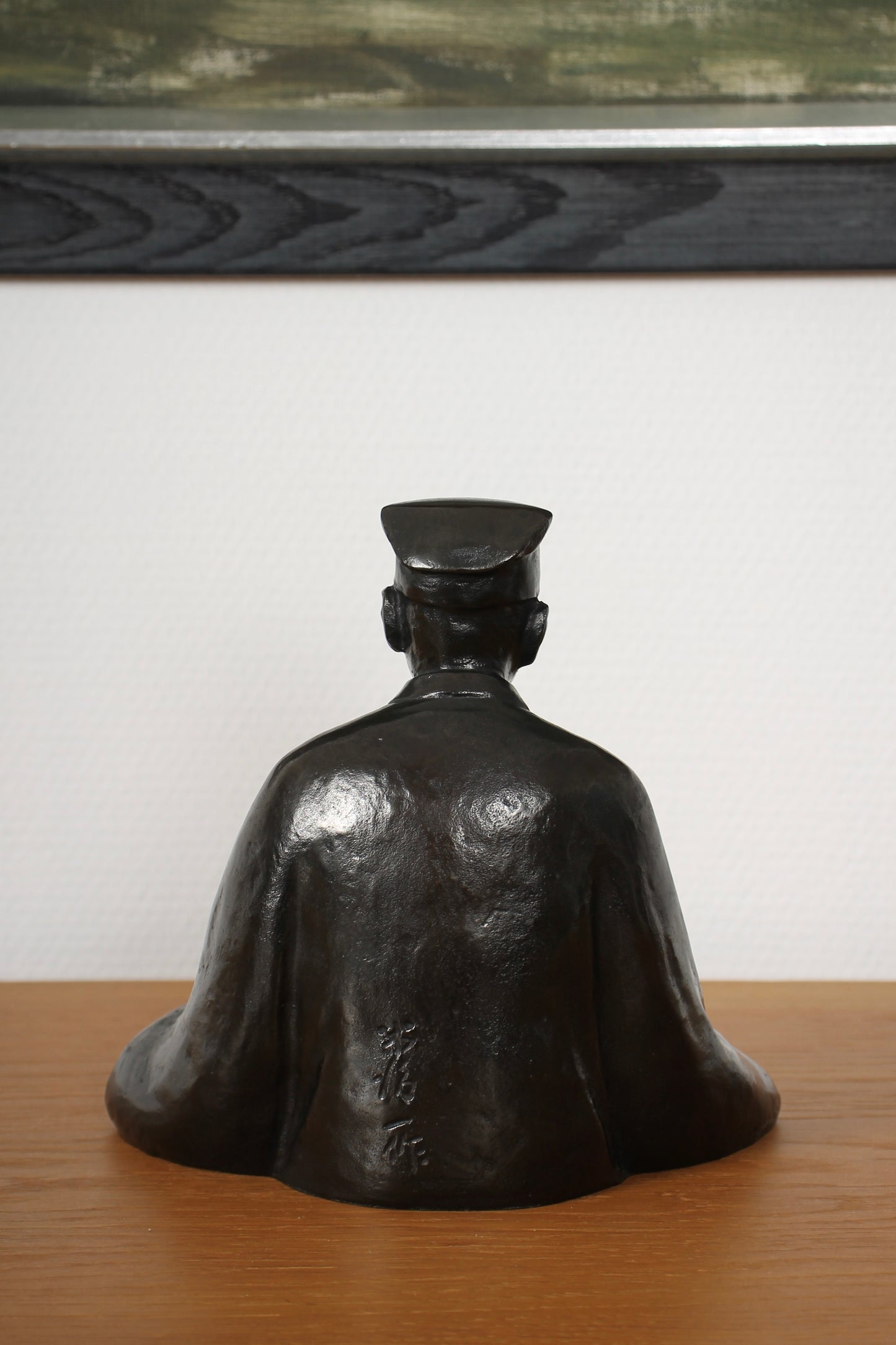 Vintage Japanese Bronze Sculpture of Sen-no-Rikyu by Kome Jiichi