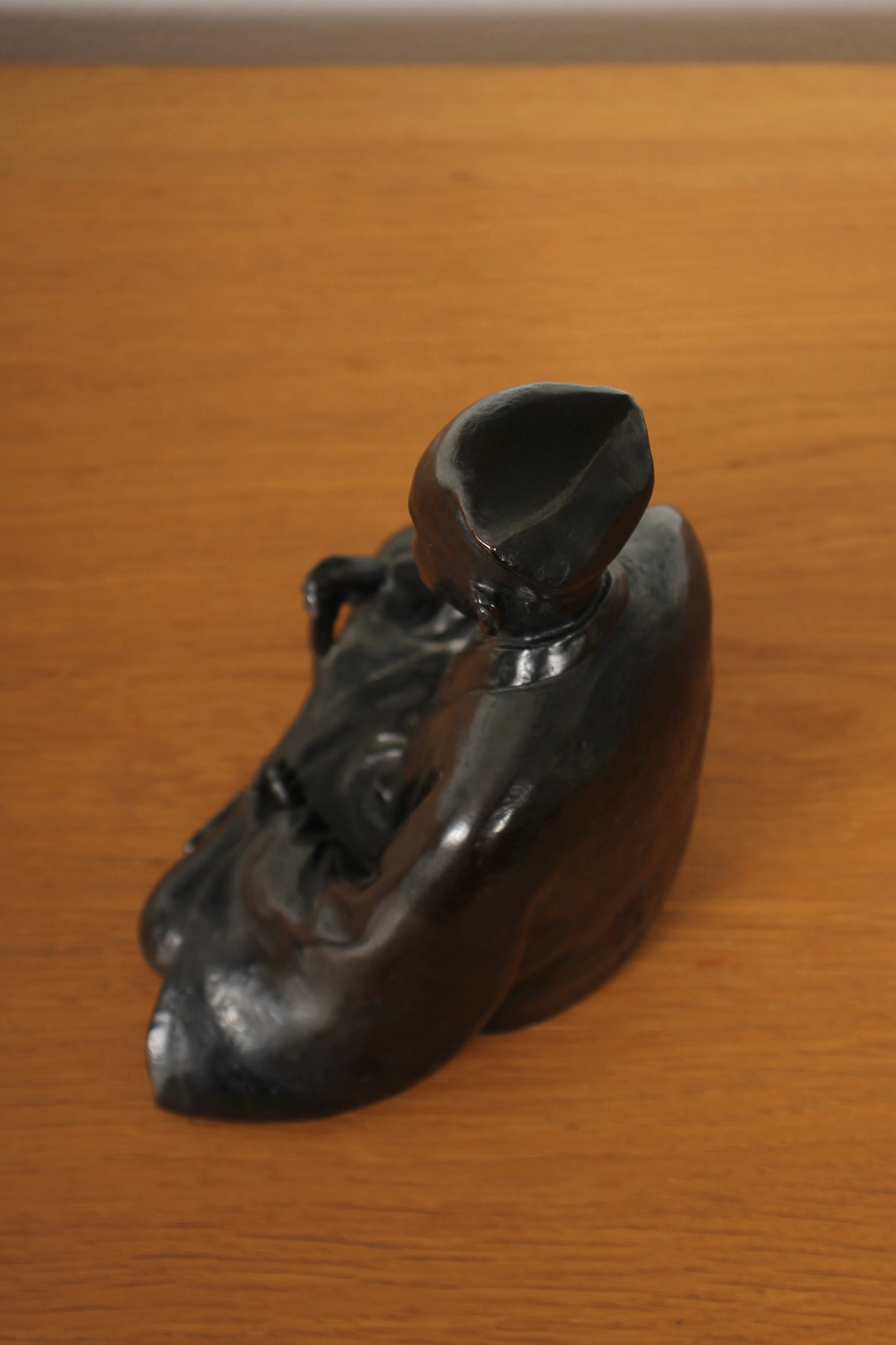 Vintage Japanese Bronze Sculpture of Sen-no-Rikyu by Kome Jiichi