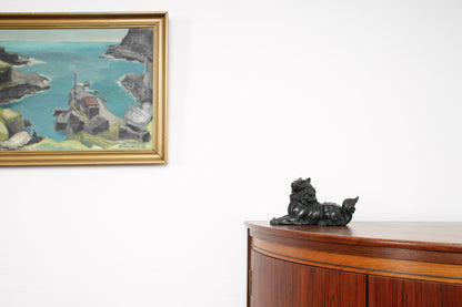 Vintage Japanese Bronze Shishi Sculpture by Tsuda Taijyu