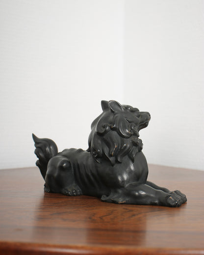Vintage Japanese Bronze Shishi Sculpture by Tsuda Taijyu