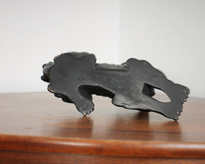 Vintage Japanese Bronze Shishi Sculpture by Tsuda Taijyu