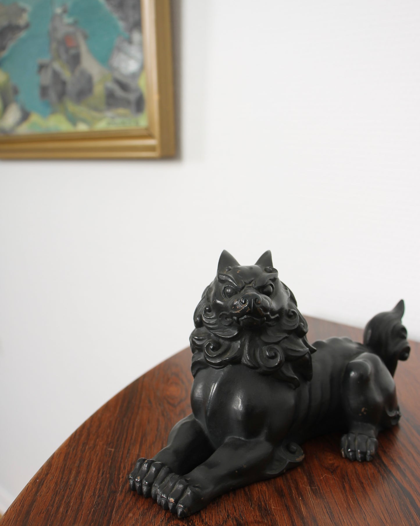 Vintage Japanese Bronze Shishi Sculpture by Tsuda Taijyu