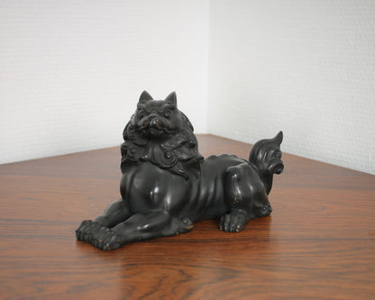 Vintage Japanese Bronze Shishi Sculpture by Tsuda Taijyu