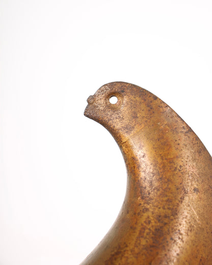 Vintage Japanese Bronze Dove Sculpture by Saegusa Sotaro