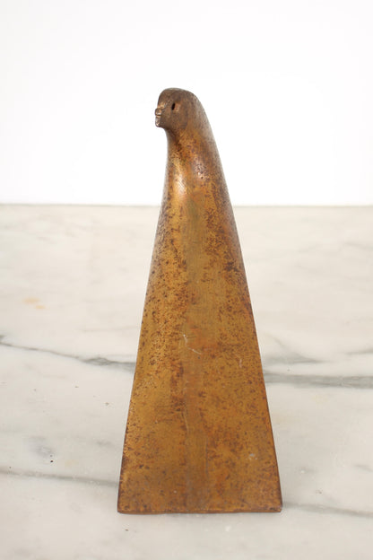 Vintage Japanese Bronze Dove Sculpture by Saegusa Sotaro