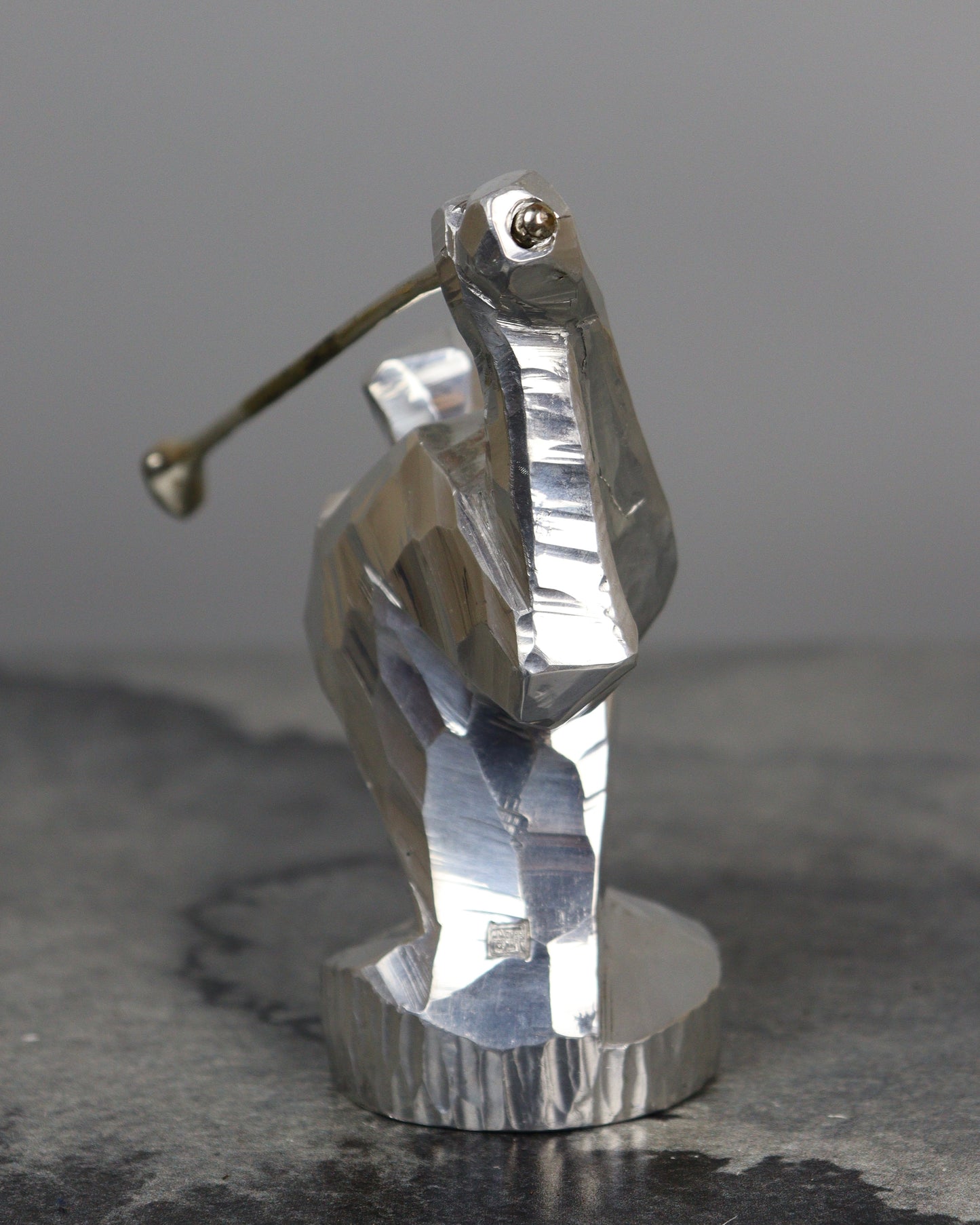 Aluminum Golfer Sculpture by Kobayashi Shomin