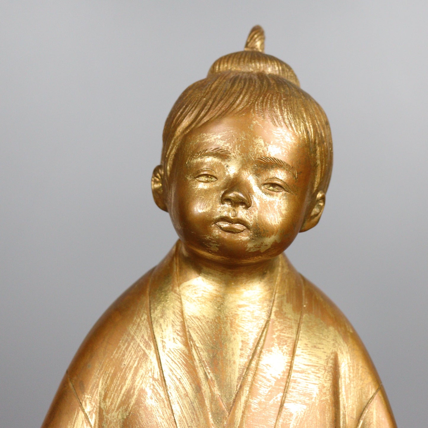 Bronze Child Statue by Kome Jiichi