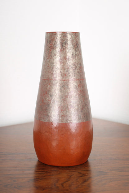 Vintage Japanese Silvered Bronze Vase