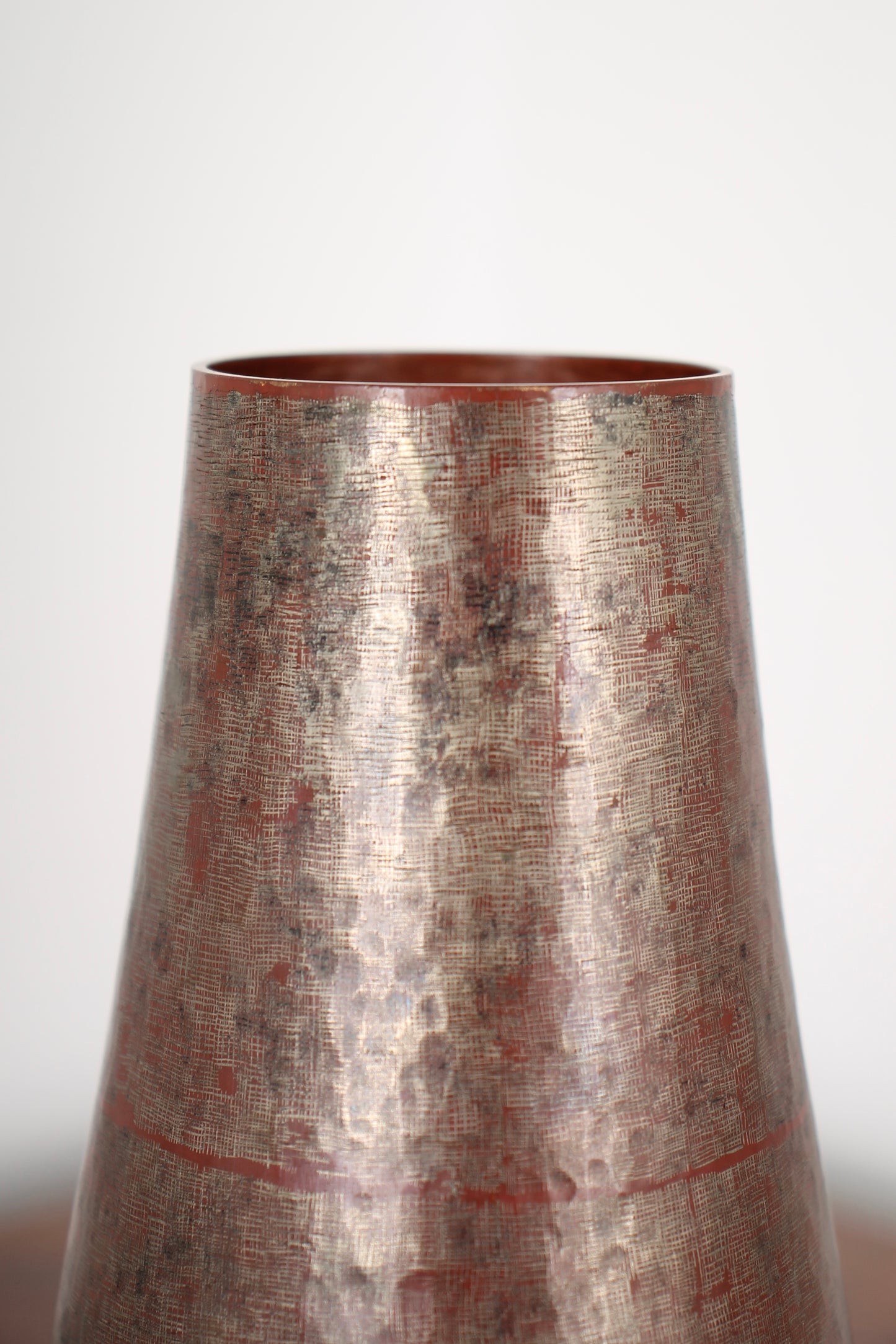 Vintage Japanese Silvered Bronze Vase