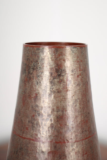 Vintage Japanese Silvered Bronze Vase