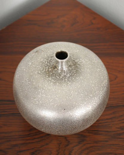 Vintage Japanese Silvered Bronze Vase