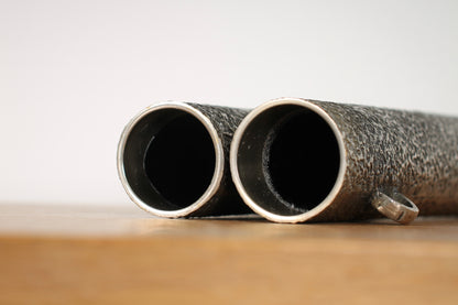Vintage Japanese Silvered Bronze Pair of Vases by Hōun