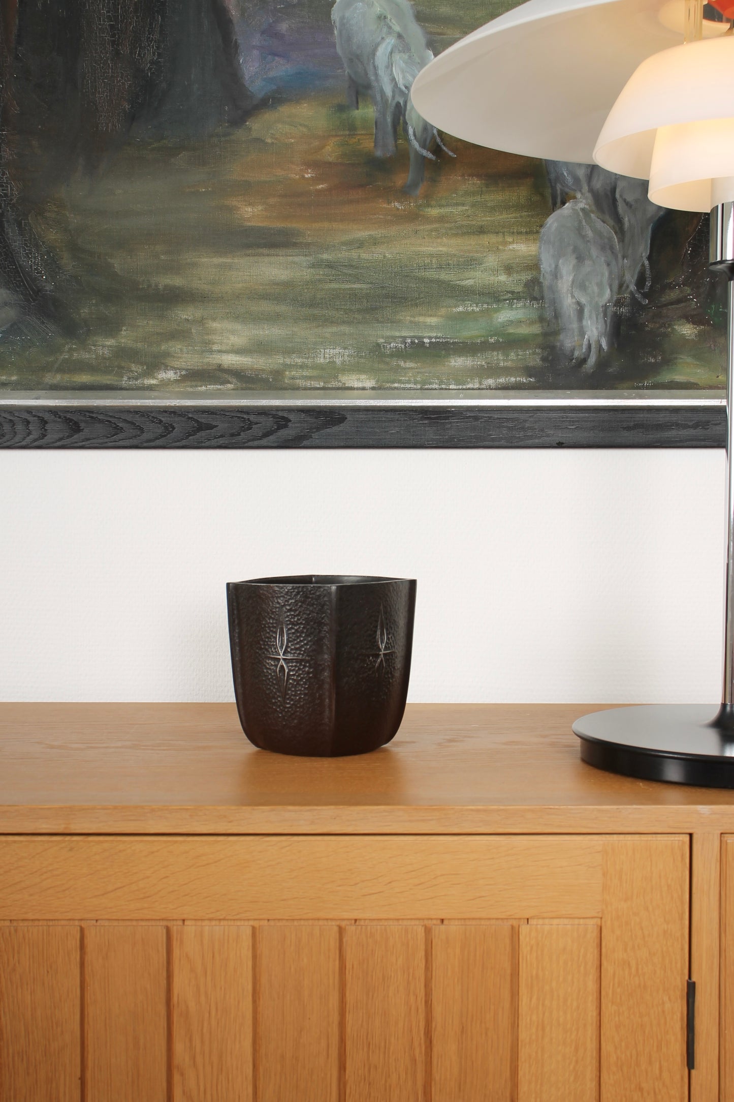 Vintage Japanese Bronze Vase by Kobayashi Shomin