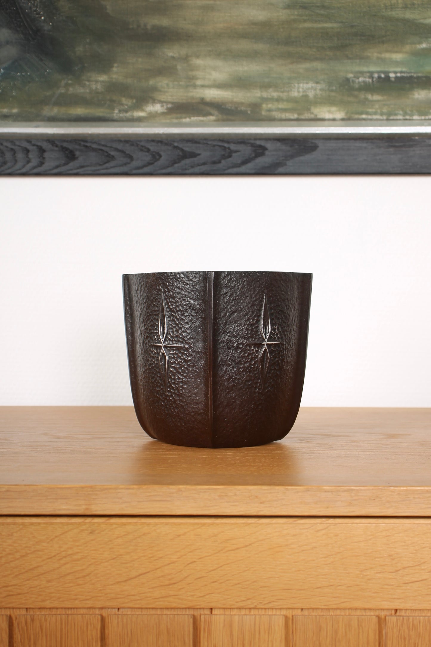 Vintage Japanese Bronze Vase by Kobayashi Shomin