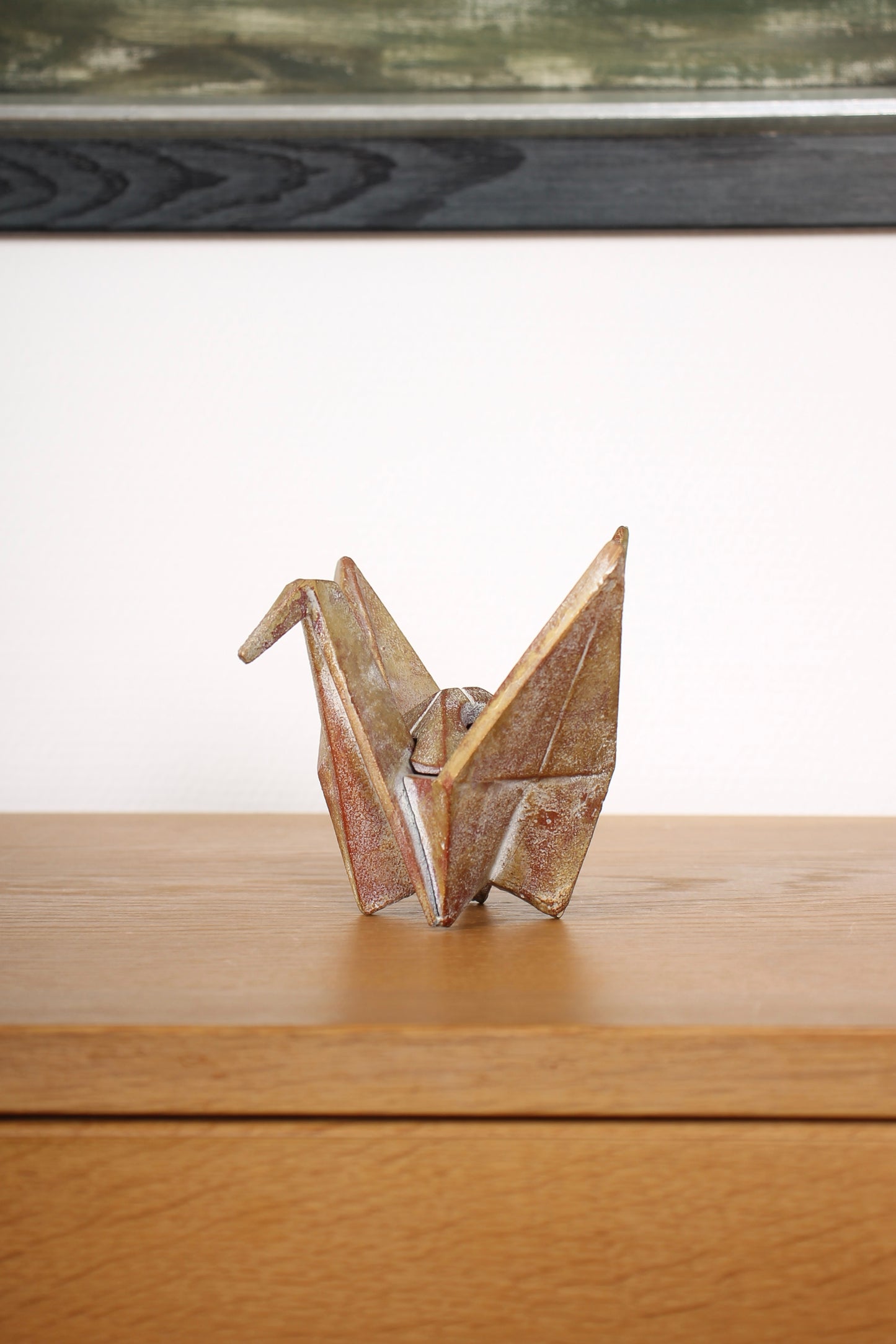 Vintage Japanese Origami Crane Incense Burner by Saegusa Sotaro