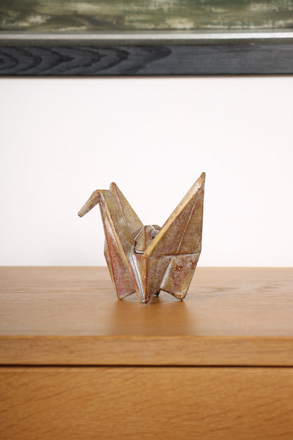 Vintage Japanese Origami Crane Incense Burner by Saegusa Sotaro