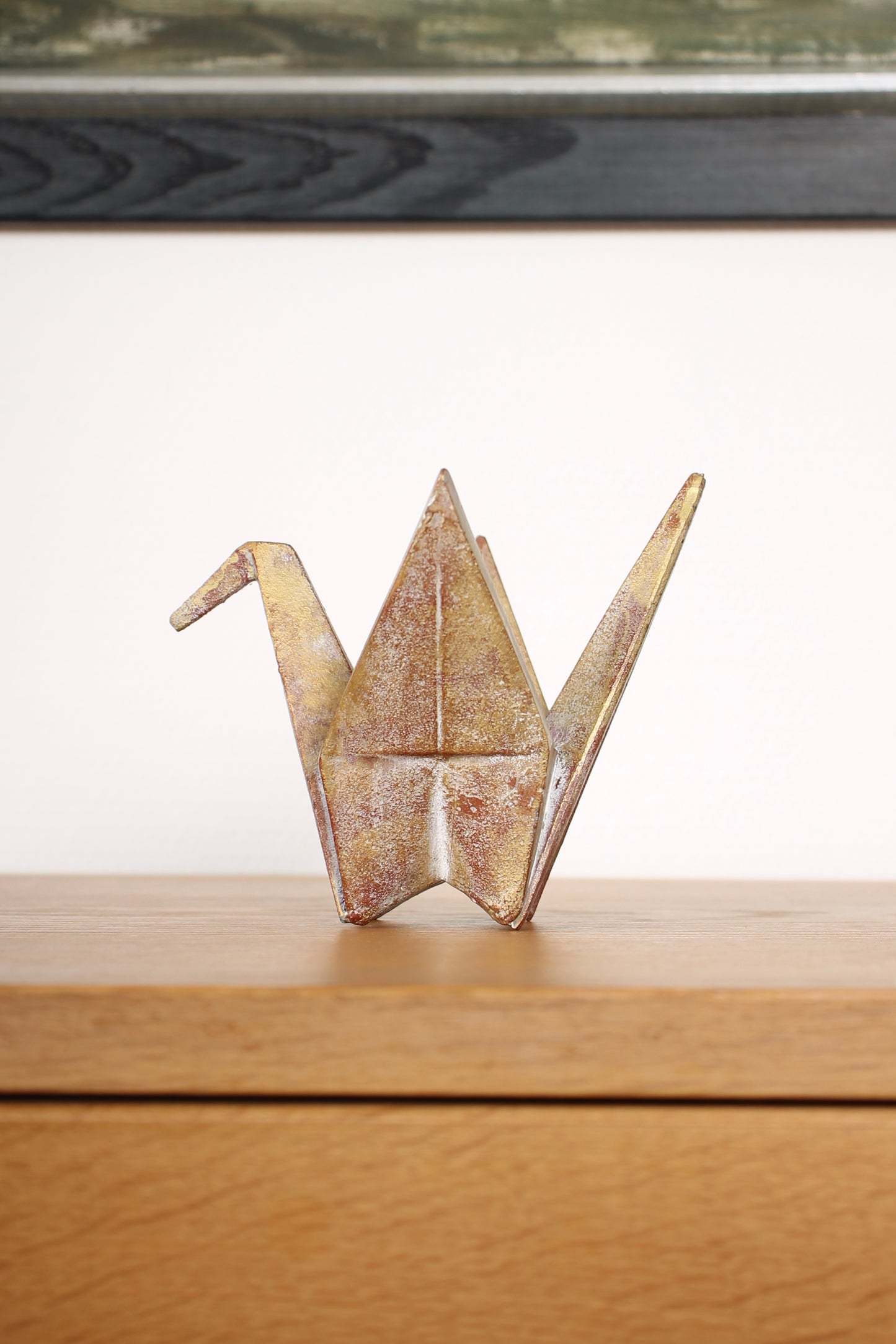 Vintage Japanese Origami Crane Incense Burner by Saegusa Sotaro