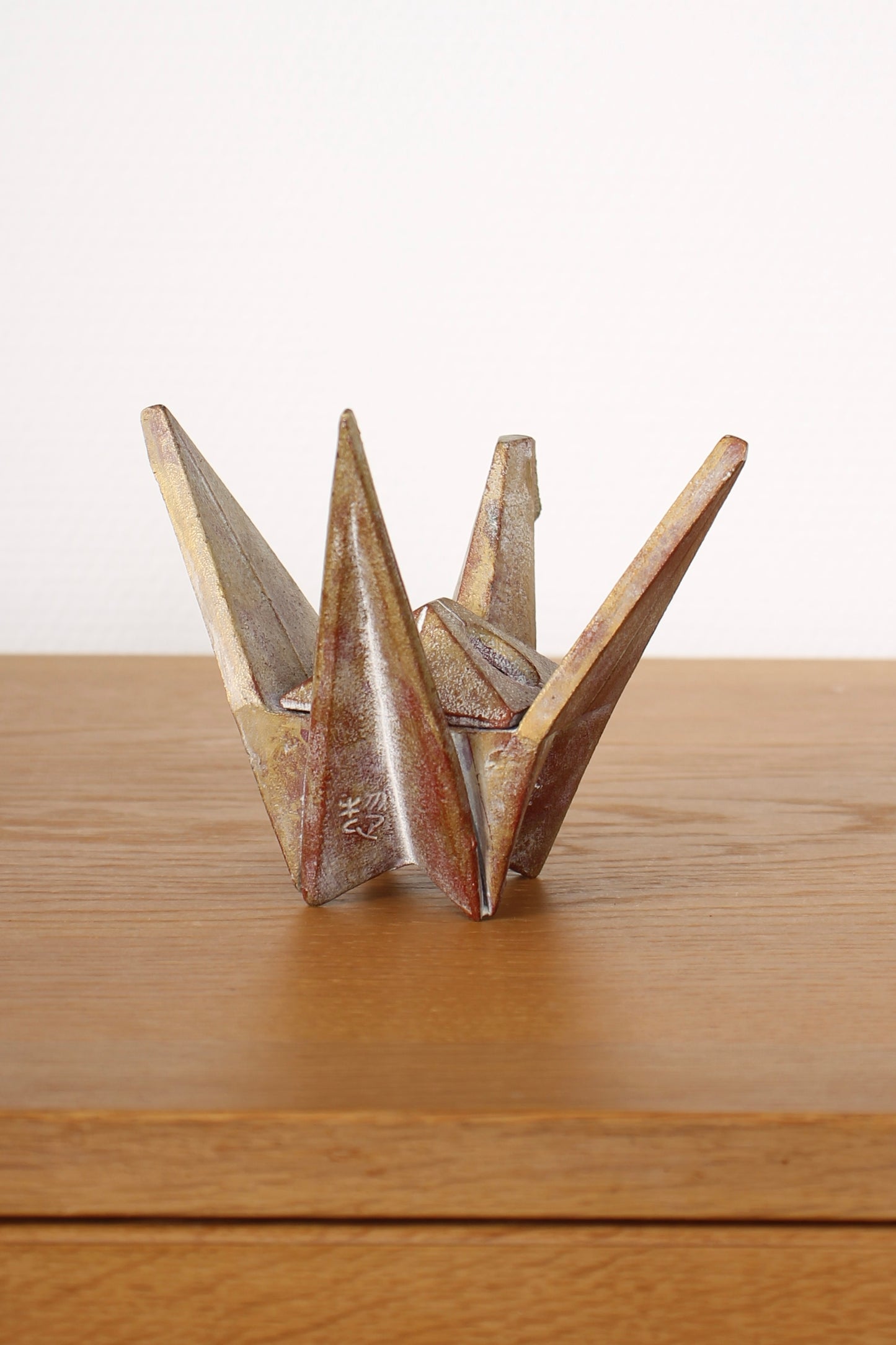 Vintage Japanese Origami Crane Incense Burner by Saegusa Sotaro
