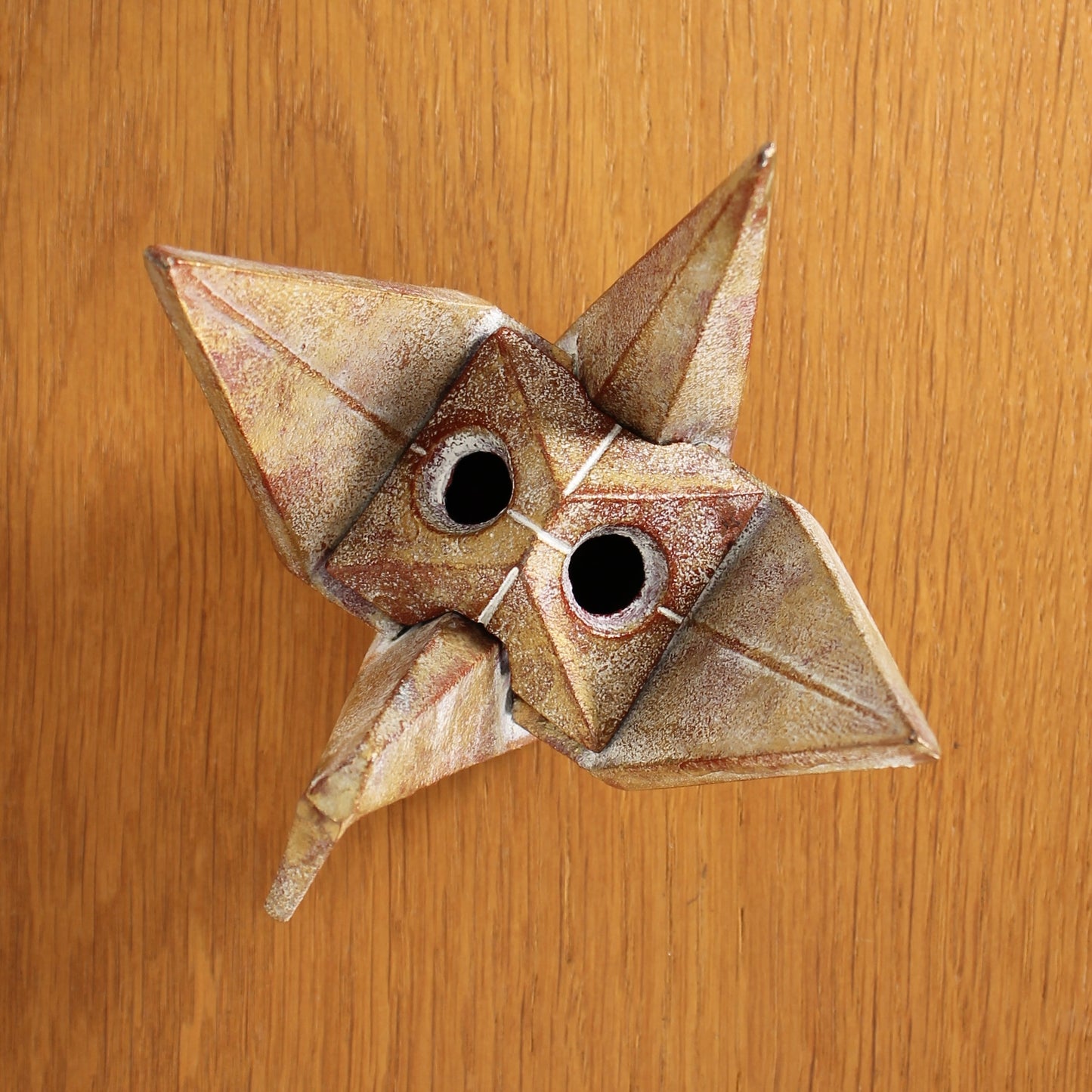 Vintage Japanese Origami Crane Incense Burner by Saegusa Sotaro