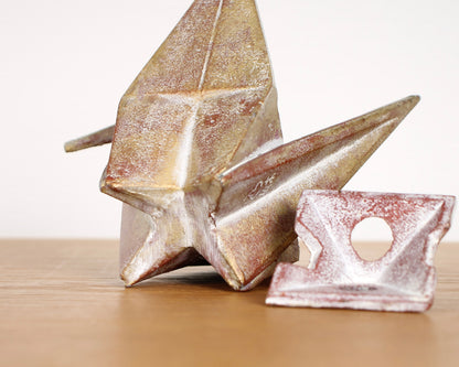 Vintage Japanese Origami Crane Incense Burner by Saegusa Sotaro