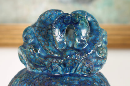 Blue Ceramic Bust of a Woman