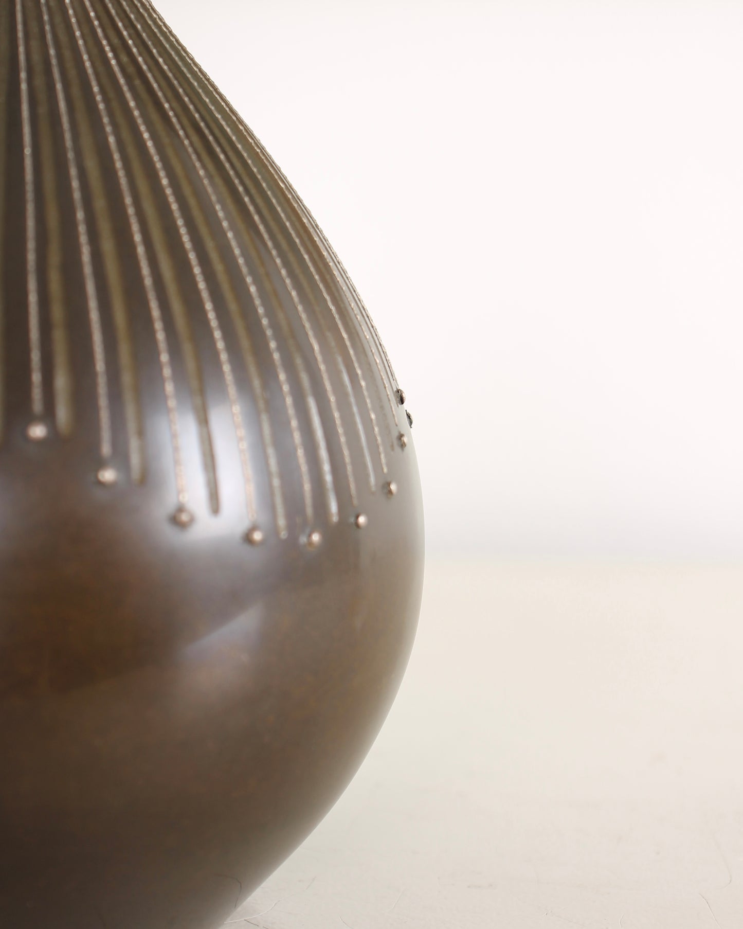 Vintage Japanese Bronze Vase by Hannya Kankei