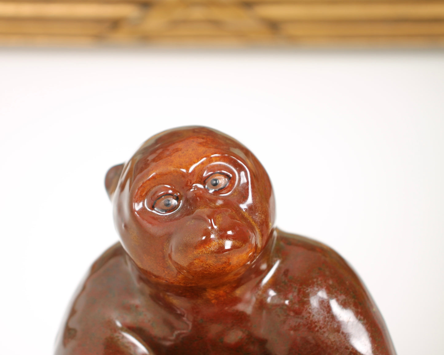 Vintage Japanese Kutani Ceramic Monkey Figurine by Asakura Isokichi