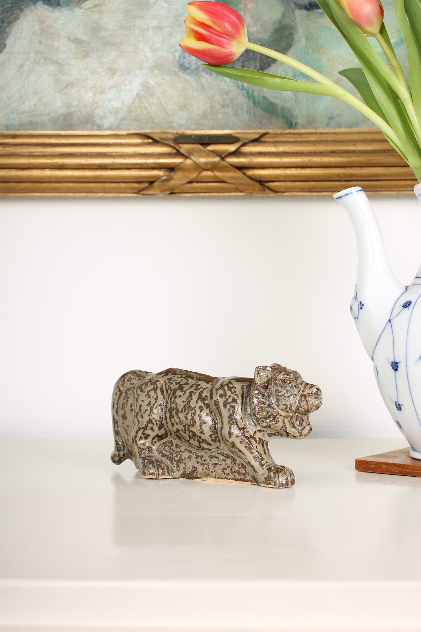 Vintage Japanese Ceramic Tiger Figurine
