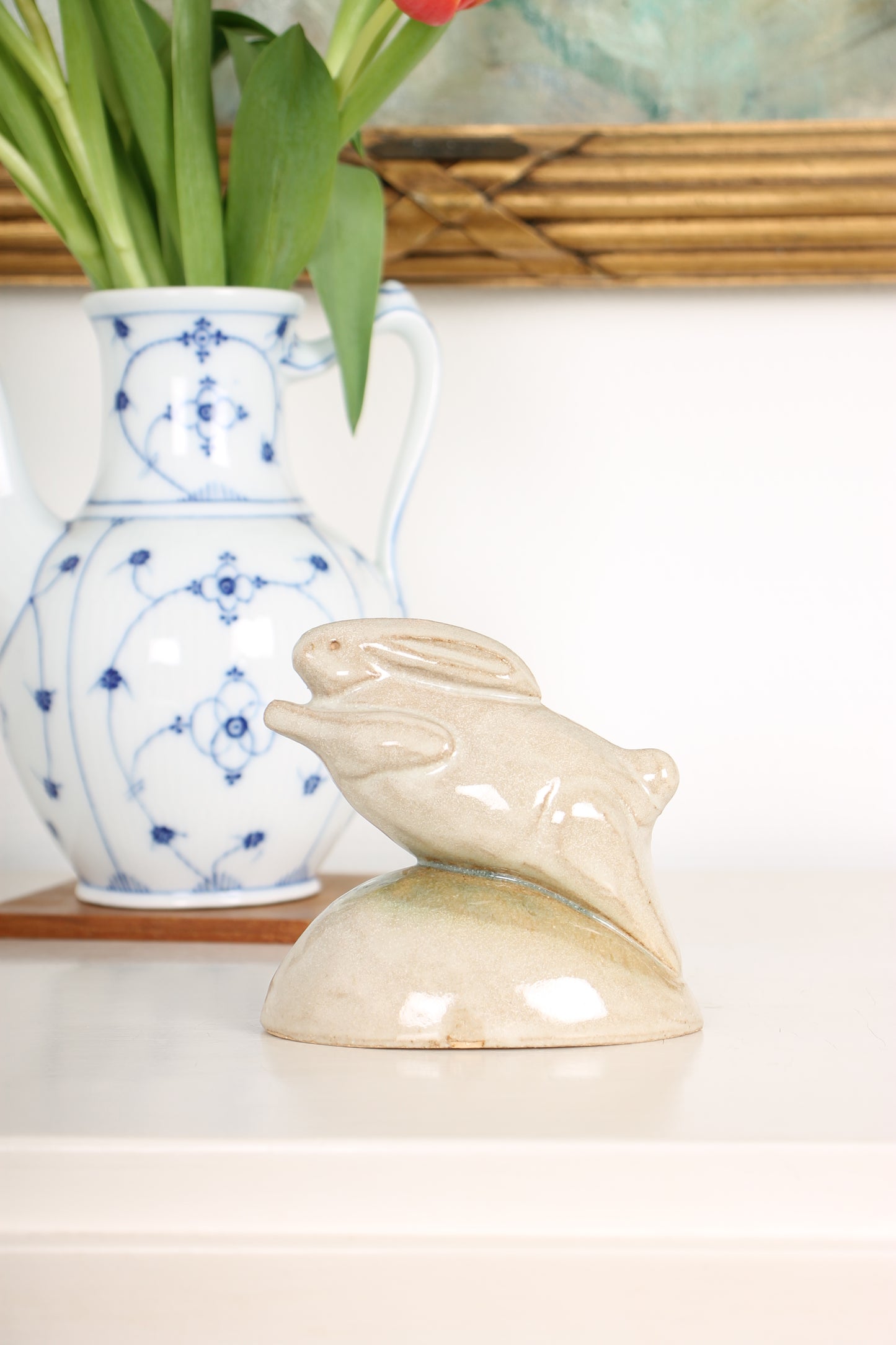 Vintage Japanese Ceramic Rabbit Figurine