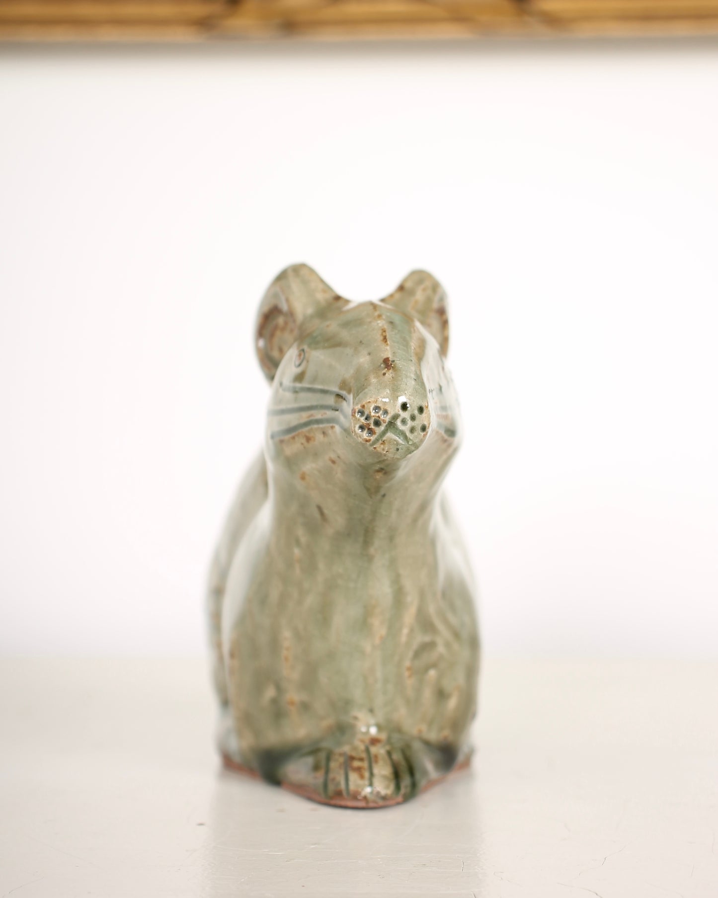 Vintage Japanese Ceramic Mouse Figurine