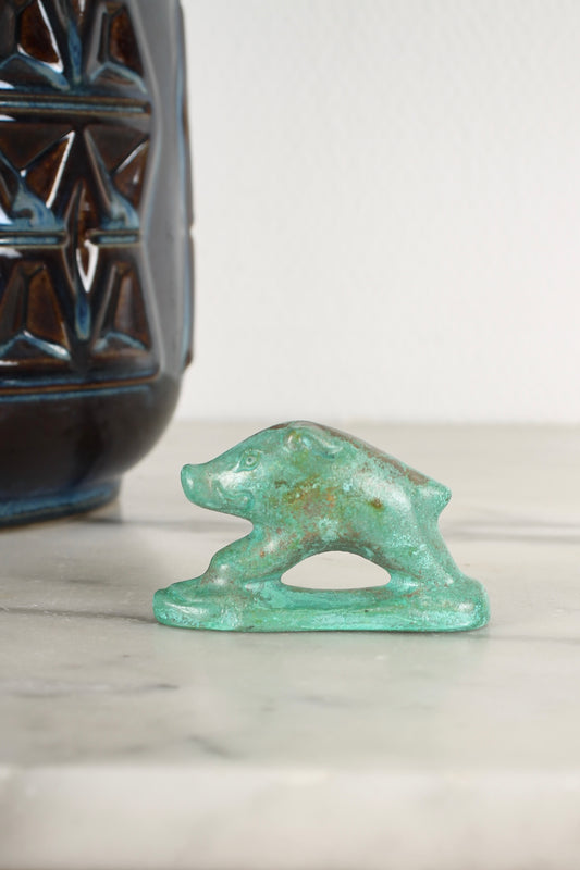 Vintage Japanese Bronze Boar Paperweight by Nakajima Yasumi II