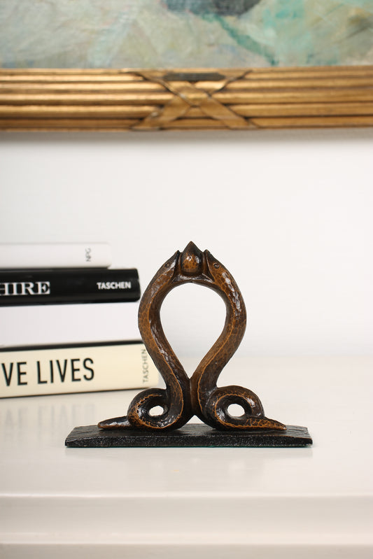 Vintage Japanese Bronze Snake Figurine by Kobayashi Shomin