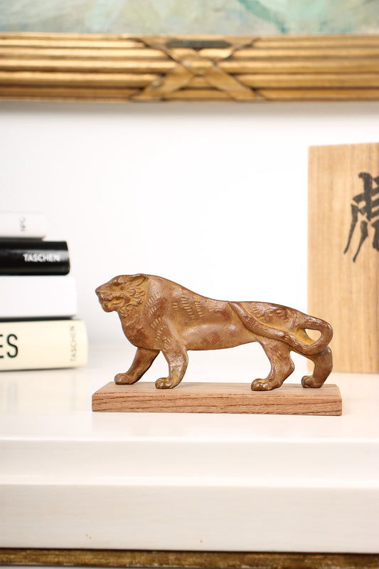Vintage Japanese Bronze Tiger Figurine