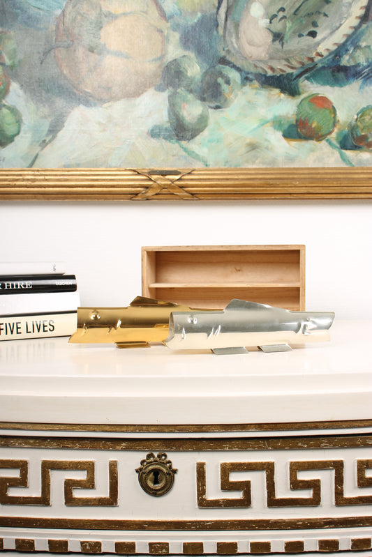 Vintage Japanese Carp Sculptures, Pair, by Kato Sogan