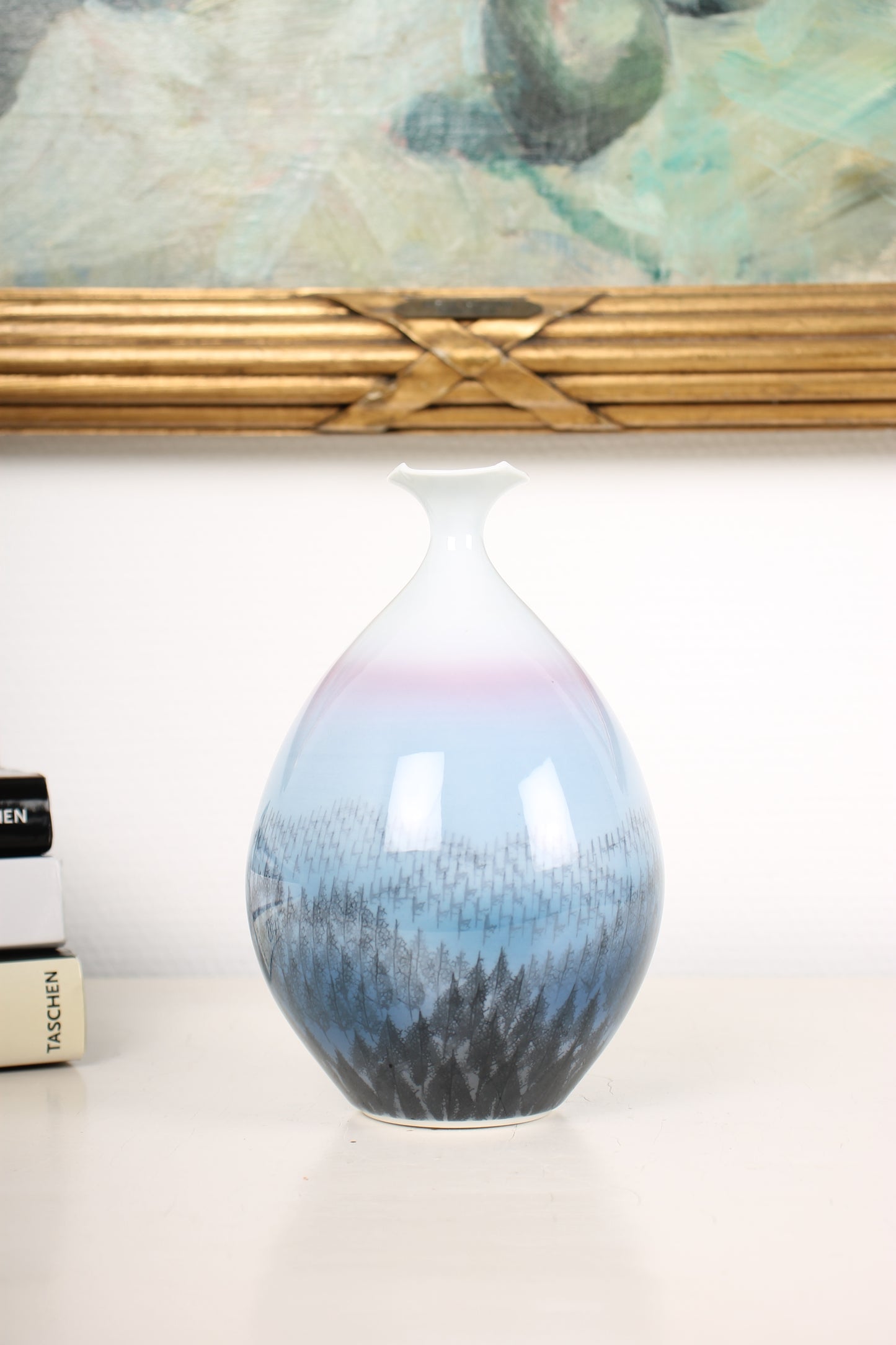 Vintage Arita Porcelain Vase "Morning Sun" by Fujii Shumei