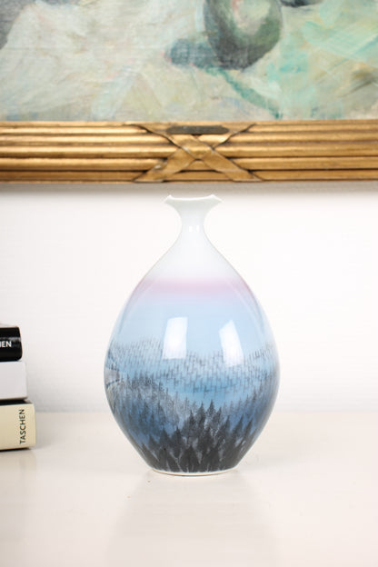 Vintage Arita Porcelain Vase "Morning Sun" by Fujii Shumei