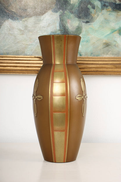 Vintage Japanese Bronze Vase by Neya Churoku