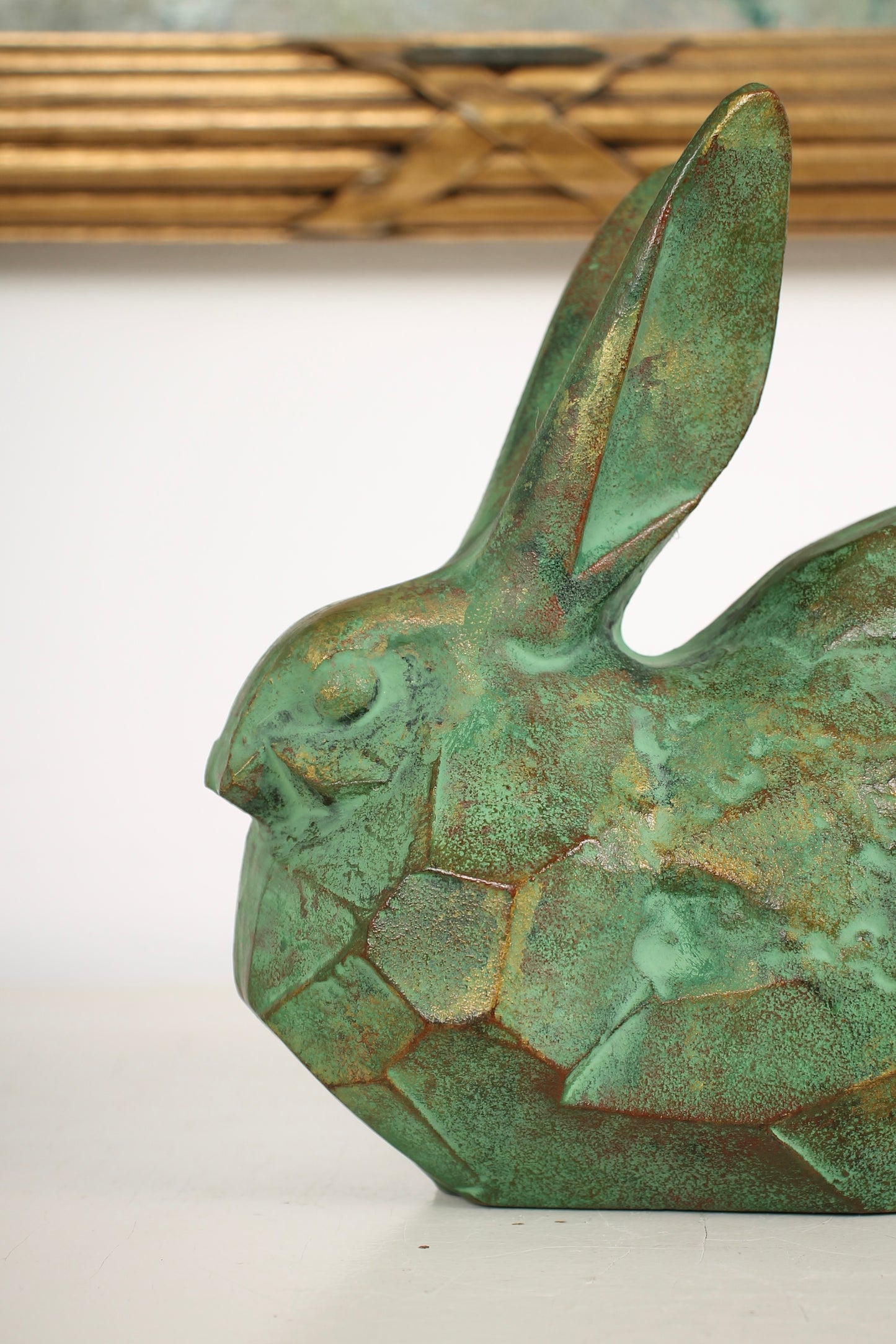 Vintage Japanese Bronze Rabbit Sculpture by Saegusa Sotaro