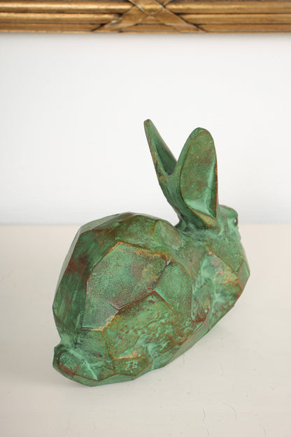 Vintage Japanese Bronze Rabbit Sculpture by Saegusa Sotaro