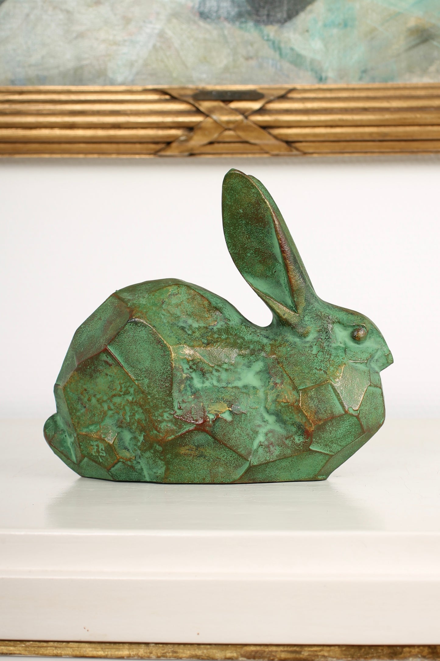 Vintage Japanese Bronze Rabbit Sculpture by Saegusa Sotaro