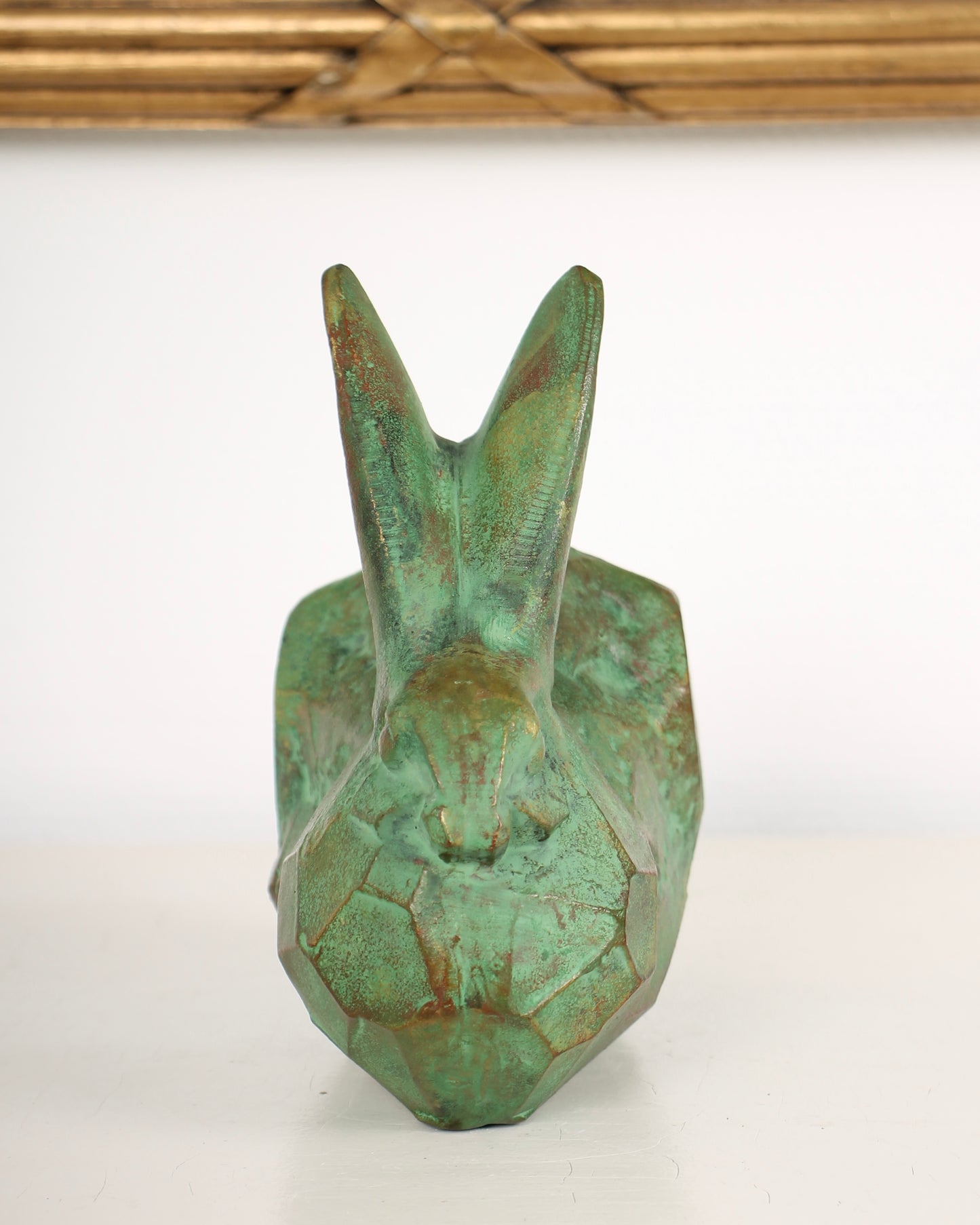 Vintage Japanese Bronze Rabbit Sculpture by Saegusa Sotaro