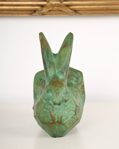 Vintage Japanese Bronze Rabbit Sculpture by Saegusa Sotaro