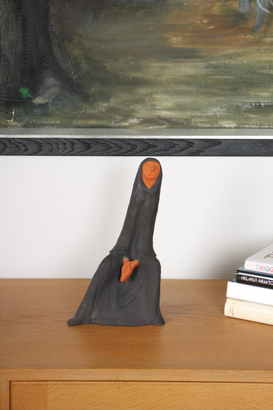 Vintage Ceramic Sculpture by Dagny Holm (Nun)