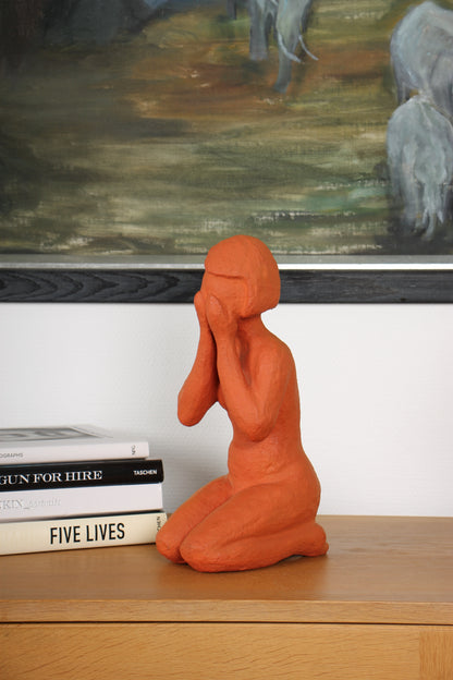 Vintage Ceramic Sculpture by Dagny Holm (Girl)