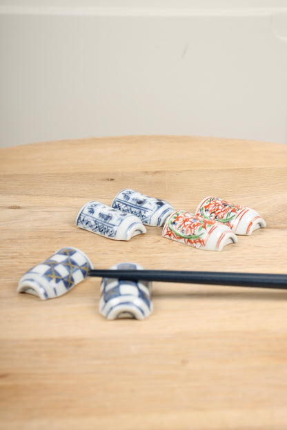 Pair of Porcelain Chopstick Rests ("Yunomi" Tea Cup)