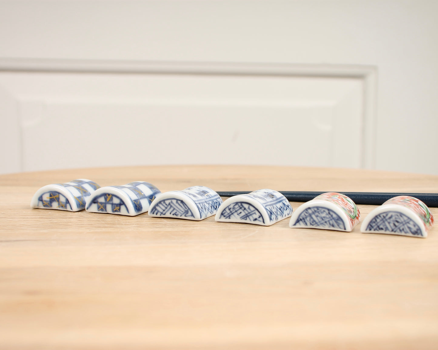 Pair of Porcelain Chopstick Rests ("Yunomi" Tea Cup)