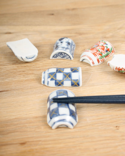 Pair of Porcelain Chopstick Rests ("Yunomi" Tea Cup)