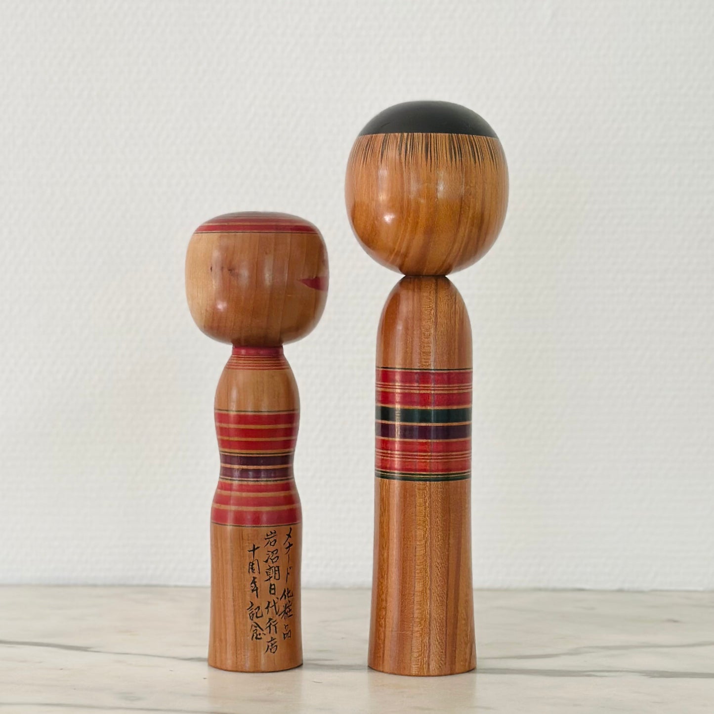 Pair of Vintage Japanese Kokeshi Doll Kimono